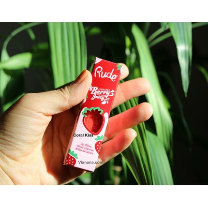 RUDE Berry Juicy Lip Gloss Coral Kiss
