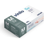 Santex Blue Powder-Free Vinyl Gloves 100 Pieces M