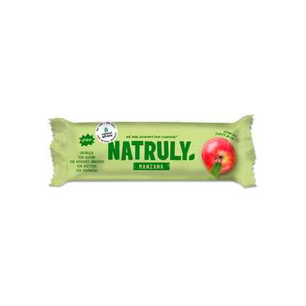 Natural Athlete Organic Apple Energy Bar Raw Apple Bar 24x40g Natruly