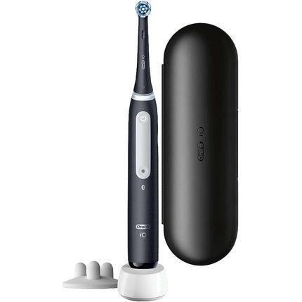 Oral-B iO 4S Black Electric Toothbrush with Braun Design 1 Brush Head 1 Travel Case