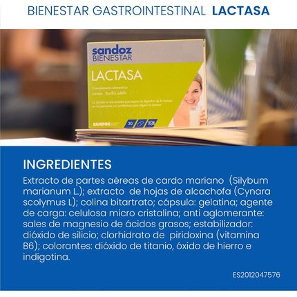 Sandoz Bienestar Lactasa 30 Capsules