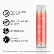 Joico YouthLock Shampoo Formulated with Collagen for Youthful Body and Bounce 10.1 Ounce