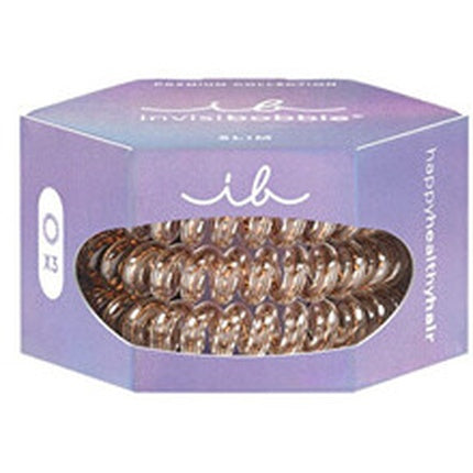 Invisibobble Slim Premium Bronze Me Pretty Hair Elastic 3 Pcs