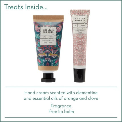 William Morris At Home Bird and Yare Fabric Cracker with Hand Cream 30ml
