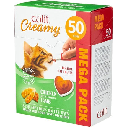 Catit Creamy Chicken & Lamb Lickable Cat Treats