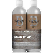 Bed Head for Men by TIGI Clean Up Shampoo and Conditioner Set 2x750ml