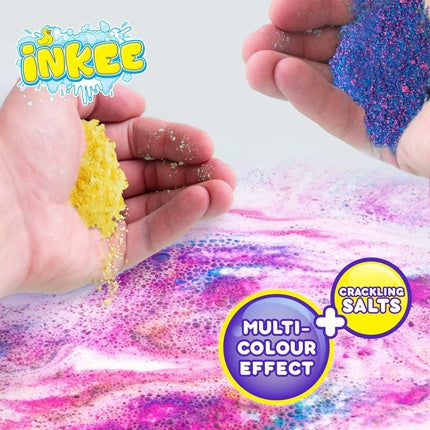 Inkee Galupy Mermaid Bath Dust Crackling Bath Salts for Kids Colorful Bath Additive