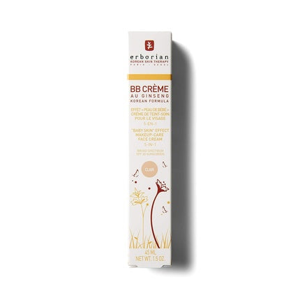 Erborian BB Cream with Ginseng Tinted Day Cream 5-in-1 Korean Face Cream with SPF 20 Light Skin Tone 45ml