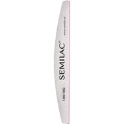 Semilac Half Moon Nail File 100/180 for Manicure and Pedicure - Smooths Natural and Acrylic Nails