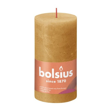Bolsius Shine Stump Candle 130x68 Honeycomb Yellow