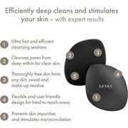 GESKE SmartAppGuided Facial Brush 4 in 1 Professional Skin Cleansing Silicone Facial Brush Gray
