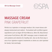 BCL SPA Massage Cream Pink Grapefruit 473ml