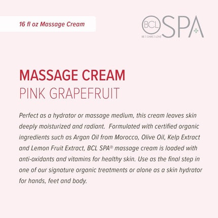 BCL SPA Massage Cream Pink Grapefruit 473ml
