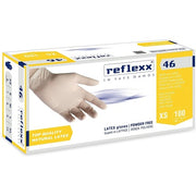 Reflexx R46 Latex Gloves Powder Free Amber Size L