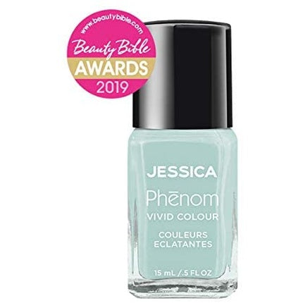 Jessica Phenom Vivid Colour Nail Polish Long-lasting Gel-like Nail Polish without UV Lights Celestial Blue 14ml