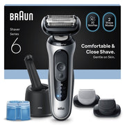 Braun Series 6 Electric Shaver Smartcare Center With 2 Attachments 62s7650cc Silver