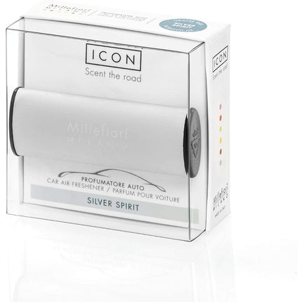 Millefiori Milano 16carar Car Fragrance Car Air Freshener Silver Spirit
