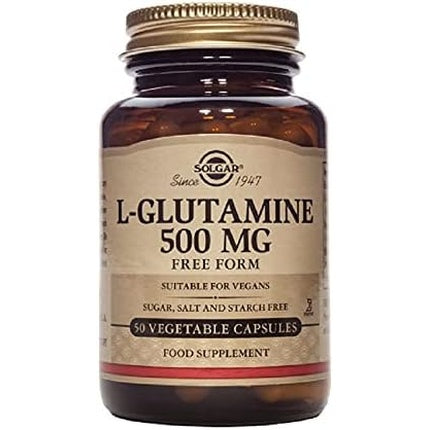 Solgar L-Glutamine 500mg Vegetable Capsules - Fuel For Muscles - Supports An Active Healthy Lifestyle - Vegan and Gluten Free