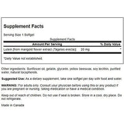 Lutein 20mg Softgels 60 Count