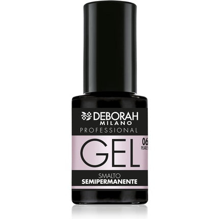 DEBORAH Professional Semi Permanent Plumping Gel Nail Polish Long Lasting for Intense and Shiny Nails Pearl Pink 4.50ml
