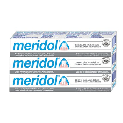 Meridol Toothpaste With Whitening Effect Gentle White Tripack 3 X 75 Ml