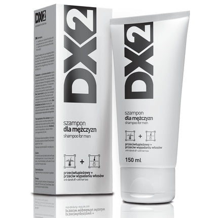 Dx2 Anti-Dandruff and Anti Hair Loss Shampoo for Men - Double Action Formula