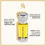 Private Musk by Swiss Arabian for Unisex 0.4 oz Parfum Oil Mini Musk 12ml