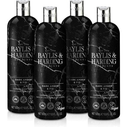 Baylis & Harding Elements Dark Fig & Amber Toiletries Bundle Hand Wash 500ml Body Wash 500ml