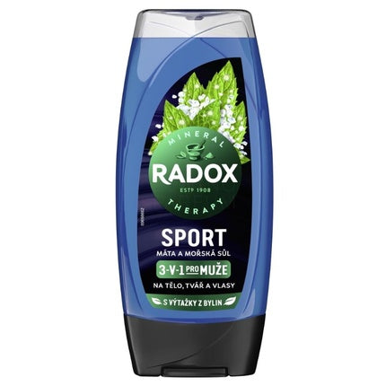 Radox Sport Shower Gel For Women - Lemon Grass And Sea Salt, 225 Ml
