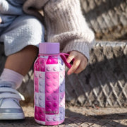 Quokka Kids Thermos Bottle with Holder Pink Bricks 330ml