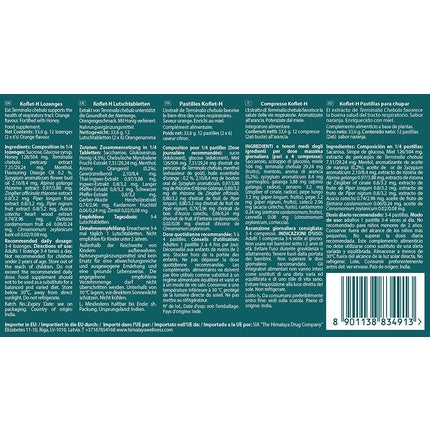 Himalaya Herbals Koflet-H Lozenges Orange Flavor with Honey, Ginger and Essential Oils 12 Lozenges