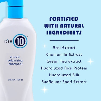 It's a 10 Miracle Moisture Shampoo 285ml Color Protection Moisturizing Shine with Aloe Ginger Pomegranate and Tea - Unisex Non-Professional