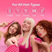 Wet Brush Original Detangler & Mini Hair Brush Cream Iridescence