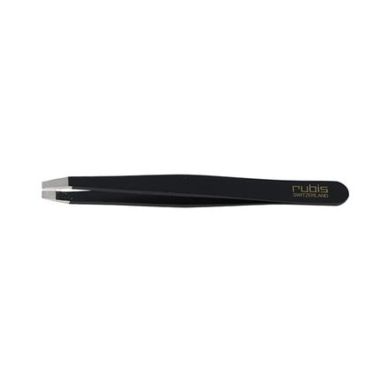 Eurostil 9cm Straight Black Tweezer - 1 Unit