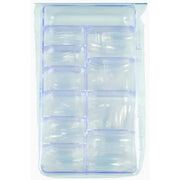 Box of 250 Square Natural Tips with Long Strip - 10 Sizes