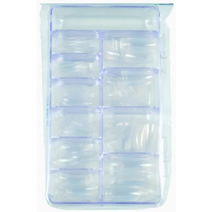 Box of 250 Square Natural Tips with Long Strip - 10 Sizes