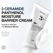 Anua 3 Ceramide Panthenol Moisture Barrier Cream Hydrating Face Moisturizer