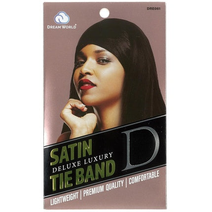 Dream World Women's Satin Deluxe Tie Band - Black