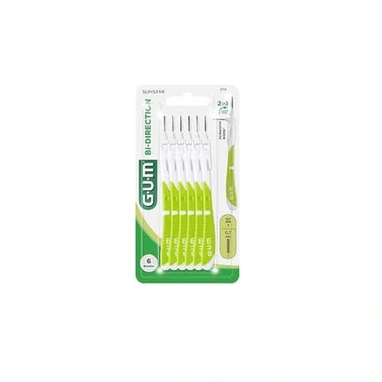 Sunstar Gum Gum Bi Direction 6 Interdental Brushes 07 Mm Rotating Head Up To 90 Degrees