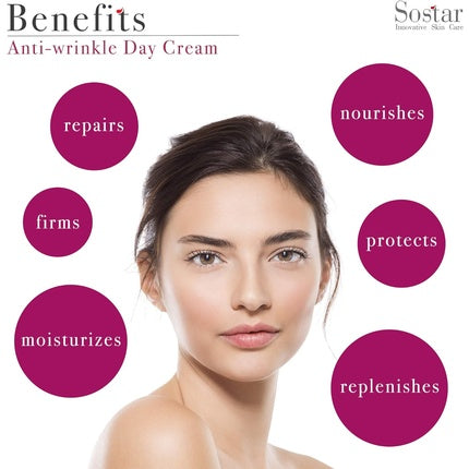 Sostar Anti-Wrinkle Face Day Cream with Donkey Milk Intensive Natural Anti-Aging Cream for Mature Skin