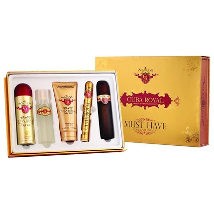 Cuba Original Cuba Royal Must Have Gift Set - Includes Edt Spray 100ml, Edt Spray 35ml, Deodorant Spray 200ml, Shower Gel 200ml, And After Shave Spray 100ml
