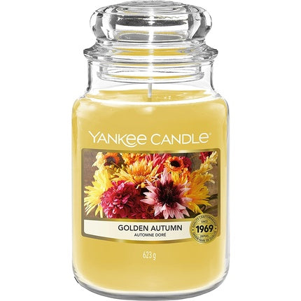 Yankee Candle Scented Candle Golden Autumn Large Jar Candle Burn Time: Up To 150