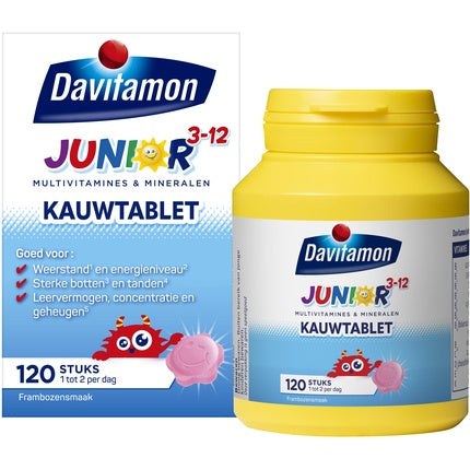 Davitamon Junior 3 Raspberry Chewable Tablets
