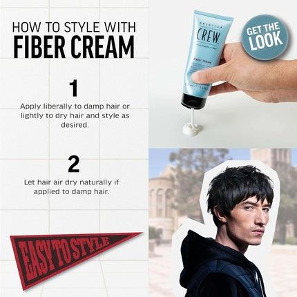 American Crew Fiber Cream with Medium Hold & Shine for Flexibility and Control