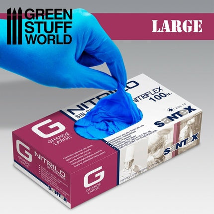 Nitrile Gloves - Large - Hobby Miniature Paint Sculpt Gsw