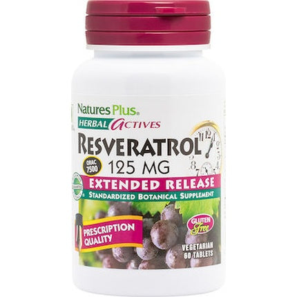 Nature's Plus Herbal Actives Resveratrol Extended Release - 60 Tablets