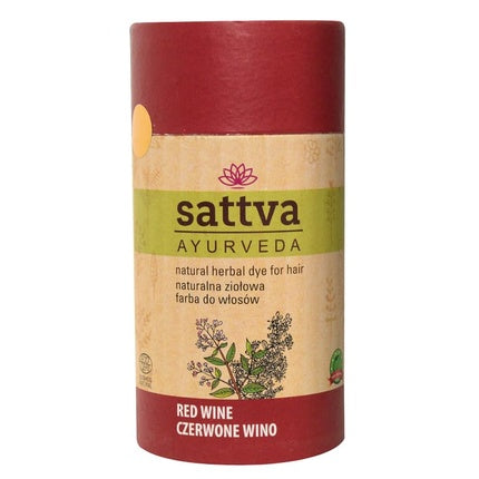 Natural Hair Color in Red Wine - Double Portion of Sattva Ayurveda: Henna Hair Color for Allergies - Organic Plant Hair Color for Natural Color, Red Hair Color Volume and Shine - ECOCERT