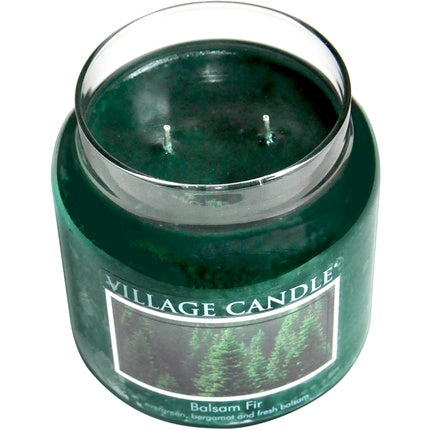 Village Candle Balsam Fir 11 oz Glass Jar Scented Candle Small