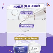 Olay Gift Set with Box and Face Roller, Collagen Peptides 24 Cream and Unscented Retinol Cream