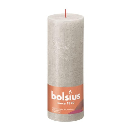 Bolsius Bolsius Shine Stump Candle 190x68 Sandy Grey
